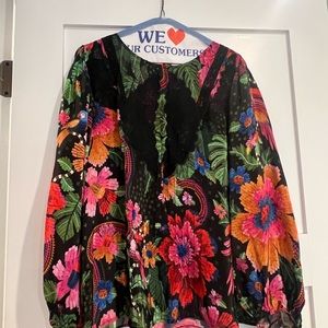 FARM Rio blouse with lace.